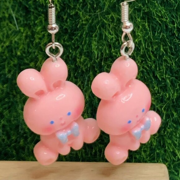 Bunny Earring, Easter Bunny, Easter Basket, Baby Announcement, Gender Reveal - Picture 4 of 5